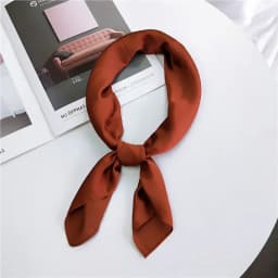 Fashion Solid Kerchief Women Head Scarf For Hair Pink Green White Silk Neck Scarfs Female 70cm*70cm Square Bandanas Lady Scarves
