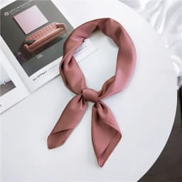 Fashion Solid Kerchief Women Head Scarf For Hair Pink Green White Silk Neck Scarfs Female 70cm*70cm Square Bandanas Lady Scarves
