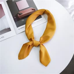 Fashion Solid Kerchief Women Head Scarf For Hair Pink Green White Silk Neck Scarfs Female 70cm*70cm Square Bandanas Lady Scarves