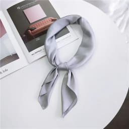 Fashion Solid Kerchief Women Head Scarf For Hair Pink Green White Silk Neck Scarfs Female 70cm*70cm Square Bandanas Lady Scarves