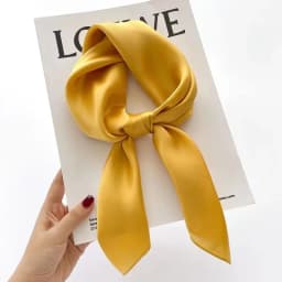 Fashion Solid Kerchief Women Head Scarf For Hair Pink Green White Silk Neck Scarfs Female 70cm*70cm Square Bandanas Lady Scarves