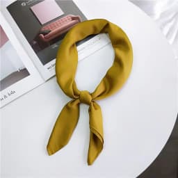 Fashion Solid Kerchief Women Head Scarf For Hair Pink Green White Silk Neck Scarfs Female 70cm*70cm Square Bandanas Lady Scarves