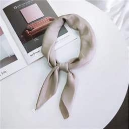 Fashion Solid Kerchief Women Head Scarf For Hair Pink Green White Silk Neck Scarfs Female 70cm*70cm Square Bandanas Lady Scarves