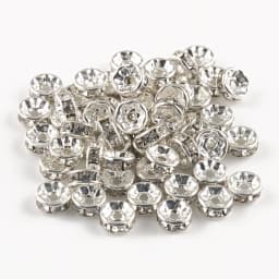 100pcs/lot Red Copper Rhinestone Rondelle Crystal Bead Big Hole Loose Spacer Beads for DIY Jewelry Making Accessories Supplie