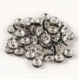 100pcs/lot Red Copper Rhinestone Rondelle Crystal Bead Big Hole Loose Spacer Beads for DIY Jewelry Making Accessories Supplie