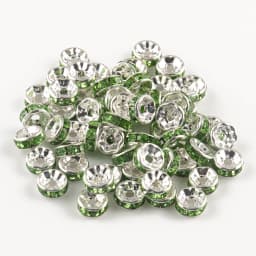 100pcs/lot Red Copper Rhinestone Rondelle Crystal Bead Big Hole Loose Spacer Beads for DIY Jewelry Making Accessories Supplie