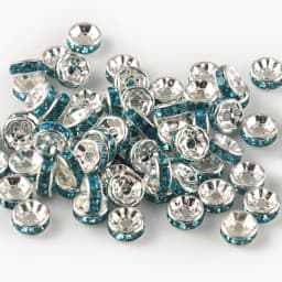 100pcs/lot Red Copper Rhinestone Rondelle Crystal Bead Big Hole Loose Spacer Beads for DIY Jewelry Making Accessories Supplie