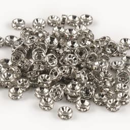 100pcs/lot Red Copper Rhinestone Rondelle Crystal Bead Big Hole Loose Spacer Beads for DIY Jewelry Making Accessories Supplie