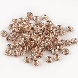 100pcs/lot Red Copper Rhinestone Rondelle Crystal Bead Big Hole Loose Spacer Beads for DIY Jewelry Making Accessories Supplie