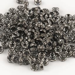 100pcs/lot Red Copper Rhinestone Rondelle Crystal Bead Big Hole Loose Spacer Beads for DIY Jewelry Making Accessories Supplie