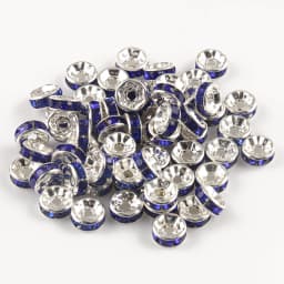 100pcs/lot Red Copper Rhinestone Rondelle Crystal Bead Big Hole Loose Spacer Beads for DIY Jewelry Making Accessories Supplie