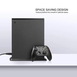Portable Vertical Stand for Xbox One X Non-slip Vertical Dock Holder for Xbox One X Game Console Game Accessories Black