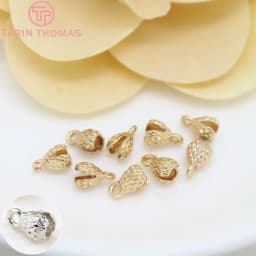 (3330)20PCS 4.3x7.5MM 24K Gold Color Plated Brass Thread Cord Wire Cover Clasps High Quality Diy Jewelry Findings Accessories