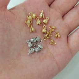 (3330)20PCS 4.3x7.5MM 24K Gold Color Plated Brass Thread Cord Wire Cover Clasps High Quality Diy Jewelry Findings Accessories