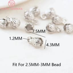 (3330)20PCS 4.3x7.5MM 24K Gold Color Plated Brass Thread Cord Wire Cover Clasps High Quality Diy Jewelry Findings Accessories