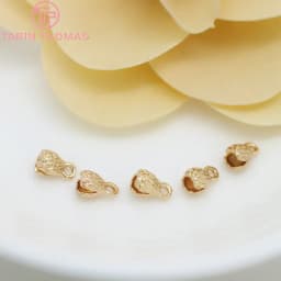 (3330)20PCS 4.3x7.5MM 24K Gold Color Plated Brass Thread Cord Wire Cover Clasps High Quality Diy Jewelry Findings Accessories