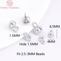 (3330)20PCS 4.3x7.5MM 24K Gold Color Plated Brass Thread Cord Wire Cover Clasps High Quality Diy Jewelry Findings Accessories