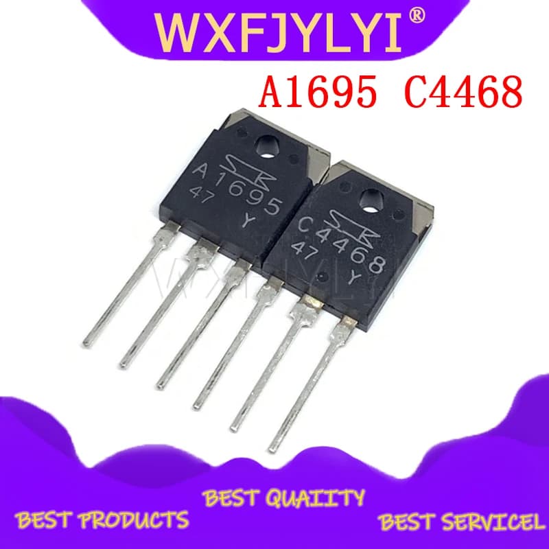 4pcs/lot A1695 C4468 / 2SA1695 2SC4468 TO-3P dedicated stereo pair new original