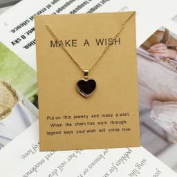 Romantic Sweet Cute Colorful Heart Shape Pendant Link Chain Necklaces for Women Girls Wedding Engagement Accessories Jewelry