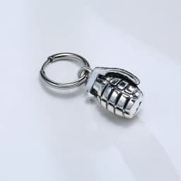 FUN GRENADE SHAPED EARRINGS FOR MEN JEWELRY STAINLESS STEEL HOOP EARING GIFT FOR HIM