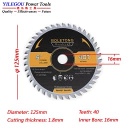 4' 5' 6' Carbide Circular Saw Blade For Dust-free Saw. 110mm, 125mm, 150mm X 60T Saw Blades Cutting Wood Aluminum. Arbor 20mm