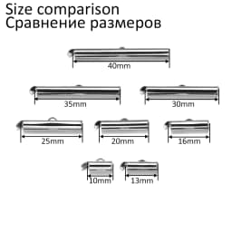 30-50Pcs Crimp End Beads Beading Slide On End Clasp Buckles Tubes Slider End Caps For DIY Jewelry Connectors Making Accessories