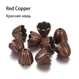 2pcs/lot Antique Bronze Hollow Flower Bead End Caps Silver Gold Spacer Apart Bead Cap For DIY Jewelry Making Finding Accessories