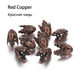 2pcs/lot Antique Bronze Hollow Flower Bead End Caps Silver Gold Spacer Apart Bead Cap For DIY Jewelry Making Finding Accessories