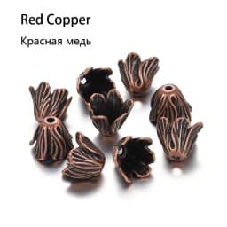 2pcs/lot Antique Bronze Hollow Flower Bead End Caps Silver Gold Spacer Apart Bead Cap For DIY Jewelry Making Finding Accessories