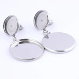 10pcs 12mm 20mm Cabochon Earring Base Setting Blanks Stainless Steel Gold Plated Earrings Studs Findings For Jewelry Making