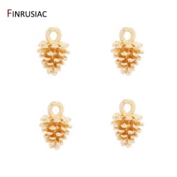 Lovely Gold Plated Small Pinecone Charms Pendant For Jewelry Making DIY Craft, Handmade Earrings Bracelet Necklace Accessories