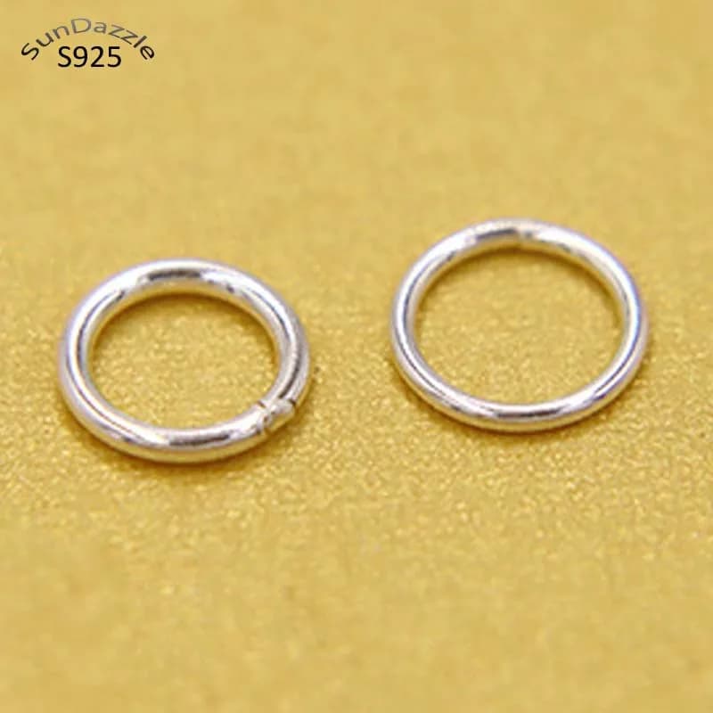 10pcs Close Ring Real Pure Solid 925 Sterling Silver Sealed Closed Jump Rings Split Ring Key Chain Jewelry Making Findings