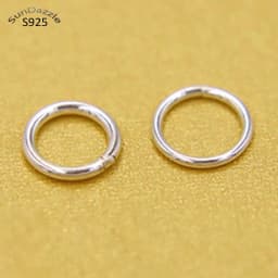 10pcs Close Ring Real Pure Solid 925 Sterling Silver Sealed Closed Jump Rings Split Ring Key Chain Jewelry Making Findings