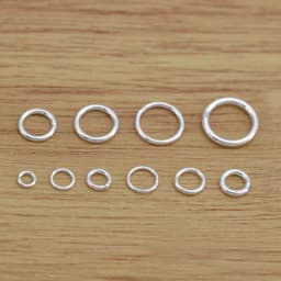 10pcs Close Ring Real Pure Solid 925 Sterling Silver Sealed Closed Jump Rings Split Ring Key Chain Jewelry Making Findings