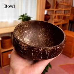 12-15cm Natural Coconut Bowl Set Wooden Salad Ramen Bowl Coconut Wood Spoon Set Coco Smoothie Kitchen Tableware Coconut Bowl