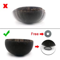 12-15cm Natural Coconut Bowl Set Wooden Salad Ramen Bowl Coconut Wood Spoon Set Coco Smoothie Kitchen Tableware Coconut Bowl