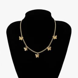 New Butterfly Pendants Neckalces for Women Short Chain Mini Butterflies Drop Boehemian Sexy Neck Accessories Fashion Jewerly