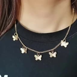 New Butterfly Pendants Neckalces for Women Short Chain Mini Butterflies Drop Boehemian Sexy Neck Accessories Fashion Jewerly