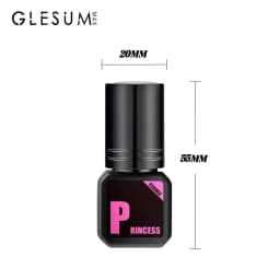 Glesum Eyelash Glue Princess 0.5s-1s Dry Oil And Water Resistant Retention Time 7-9 Weeks Soft Eyelash Adhesive