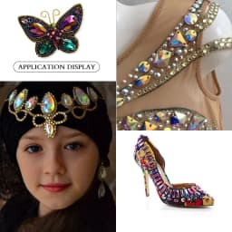 Sewing Accessories AB K5 Glass Sew On Rhinestone Glitter Galactic Rhinestones For Clothes Wedding Dress 14*9mm 19*12mm 27*16mm