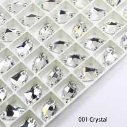 Sewing Accessories AB K5 Glass Sew On Rhinestone Glitter Galactic Rhinestones For Clothes Wedding Dress 14*9mm 19*12mm 27*16mm