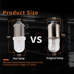 10Pcs 12V 53 57 T11 T4W BA9S T4W 1895 Gauge Dashboard Map Lamp Interior Dome Door Signal Light Bulb Instrument Cluster Lights