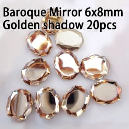 20pcs Mix Colors Crystal Nail Charms Rhinestones Baroque Mirror Pixie Fancy Stone 3D Manicure Nail Art Decoration Jewelry