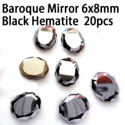 20pcs Mix Colors Crystal Nail Charms Rhinestones Baroque Mirror Pixie Fancy Stone 3D Manicure Nail Art Decoration Jewelry