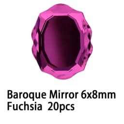 20pcs Mix Colors Crystal Nail Charms Rhinestones Baroque Mirror Pixie Fancy Stone 3D Manicure Nail Art Decoration Jewelry