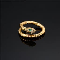 Fashion Gold Color Snake Ring For Women Girl Adjustable Exquisite Shiny Cubic Zirconia Finger Ring Wedding Jewelry Gift