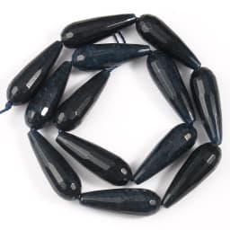 10*30mm Water Drop Angelite Jades Stone Beads Natural Faceted Loose Spacer Beads for Jewelry Making DIY Bracelet Accessories