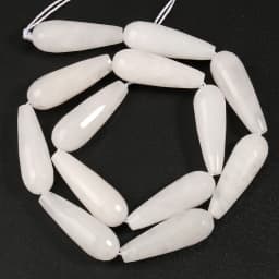 10*30mm Water Drop Angelite Jades Stone Beads Natural Faceted Loose Spacer Beads for Jewelry Making DIY Bracelet Accessories