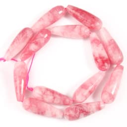 10*30mm Water Drop Angelite Jades Stone Beads Natural Faceted Loose Spacer Beads for Jewelry Making DIY Bracelet Accessories