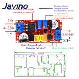 1-10Pcs Javino XL4015 E1 5A DC to DC CC CV Lithium Battery Step down Charging Board Led Power Converter Lithium Charger Module
